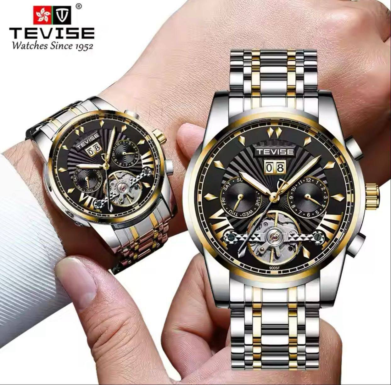 TEVISE 9005F Tourbillon Watch for Men Hollowed Out Luxury Watch Men's Mechanical Watches Automatic