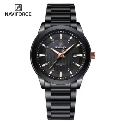New NAVIFORCE 8029 Men's Watches Fashion Quartz Watch for Man Waterproof Stainless Steel Wristwatch