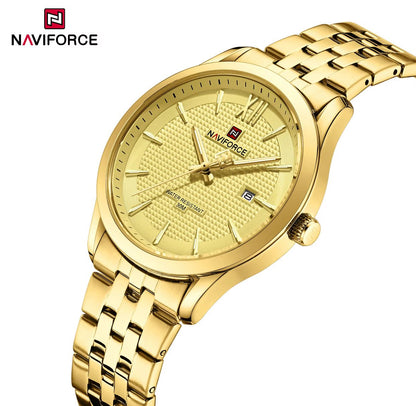 NAVIFORCE 9255 Luxury Men's Watch Waterproof Stainless Steel Quartz Watch Luminous Sports Calendar Watches for Men