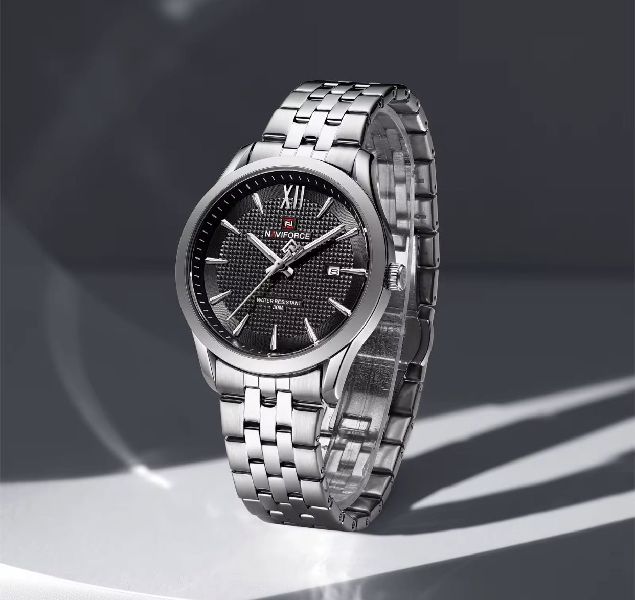 NAVIFORCE 9255 Luxury Men's Watch Waterproof Stainless Steel Quartz Watch Luminous Sports Calendar Watches for Men