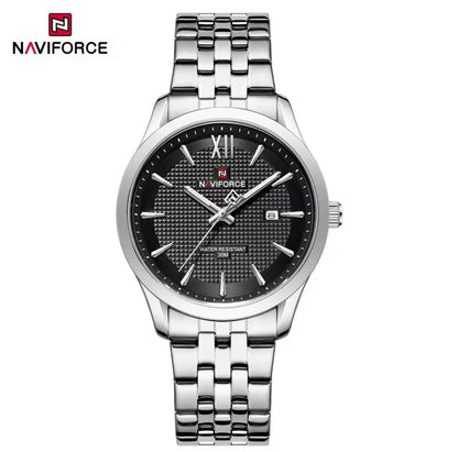 NAVIFORCE 9255 Luxury Men's Watch Waterproof Stainless Steel Quartz Watch Luminous Sports Calendar Watches for Men