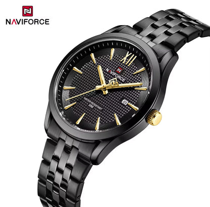 NAVIFORCE 9255 Luxury Men's Watch Waterproof Stainless Steel Quartz Watch Luminous Sports Calendar Watches for Men