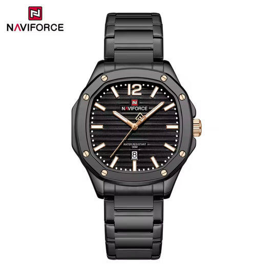 NAVIFORCE NF9243S 9243 New Simple Men Top Brand Luxury Business Date Wristwatch Stainless Steel Sport Quartz Original Male Clock