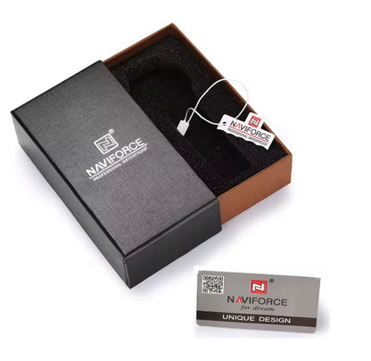 NAVIFORCE 8064 New Men Sport Top Brand Luxury Square Chronograph Date Original Wristwatch Waterproof Quartz Male Clock Watch