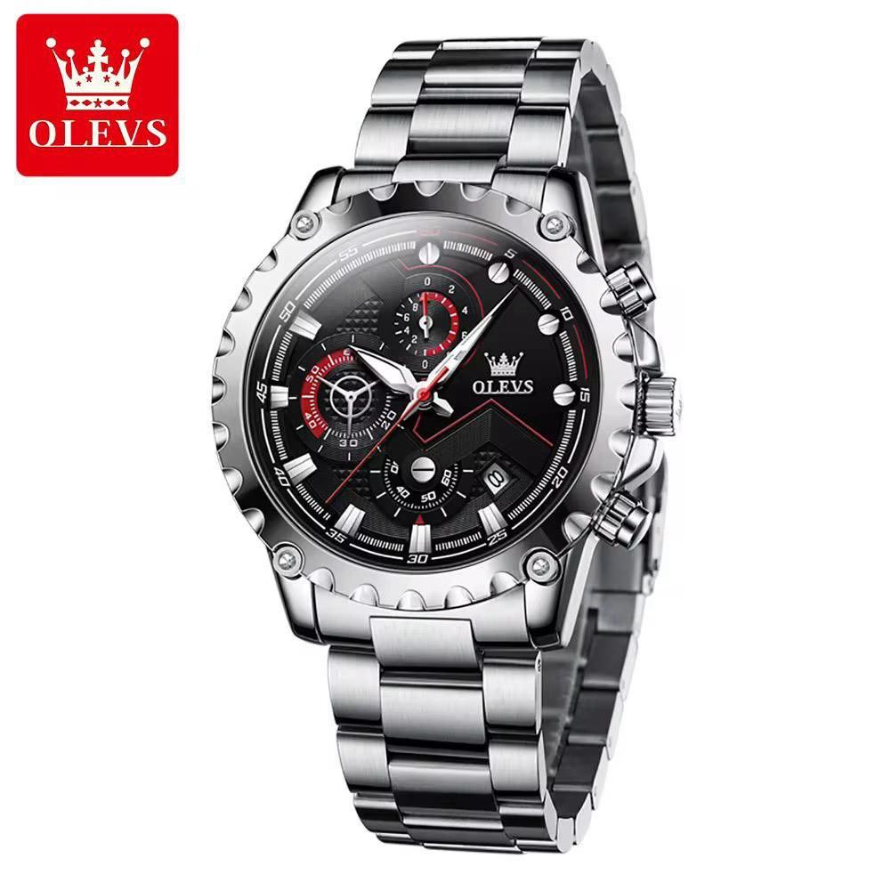 OLEVS 2873 Men Top Brand Luxury  Quartz Watch Quality Genuine Stainless Steel Men Wristwatch