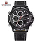 For NAVIFORCE 9197 Men's Luxury Sport Digital Wrist Watch 2026 Waterproof Steel Strap with Leather Band Carton-Style Design