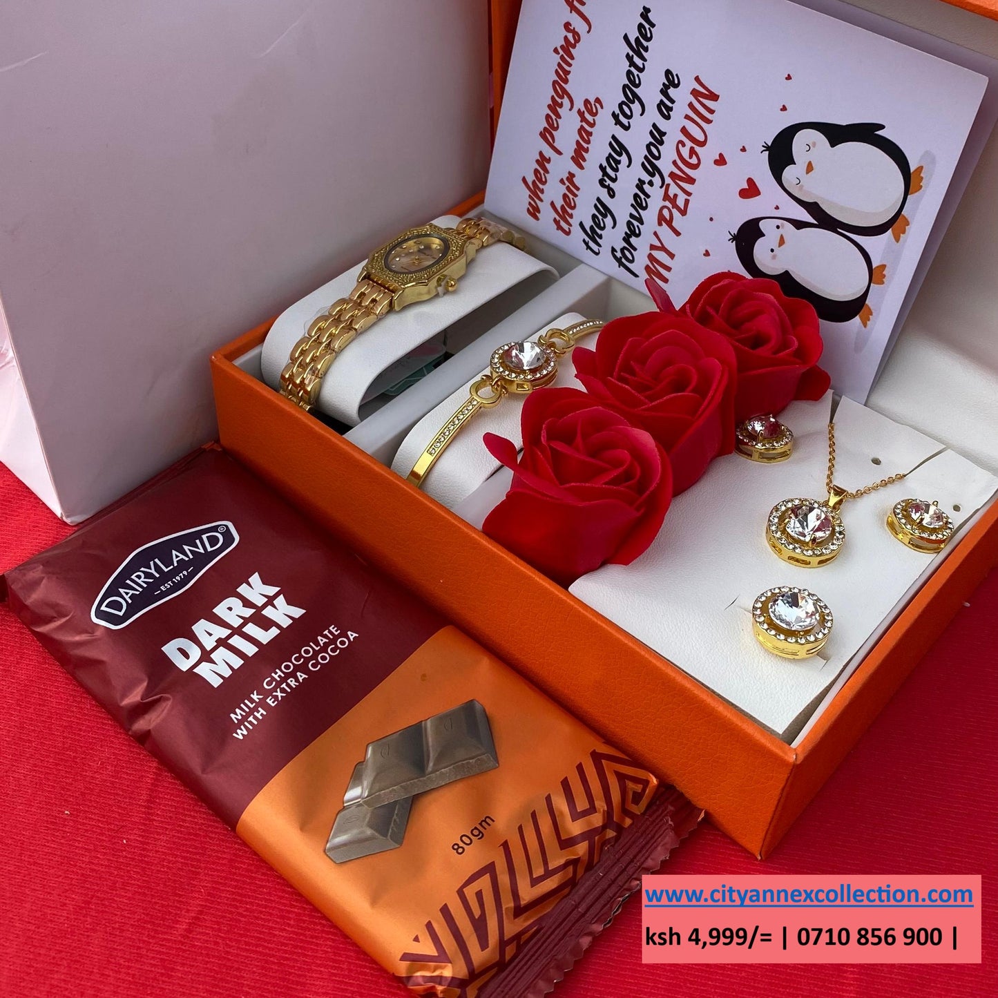VALENTINES LADIES GIFT SET- Watch x Chocolate