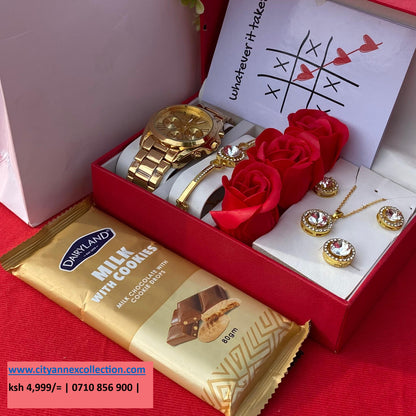 VALENTINES LADIES GIFT SET- Watch x Chocolate