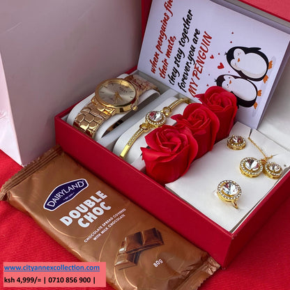 VALENTINES LADIES GIFT SET- Watch x Chocolate