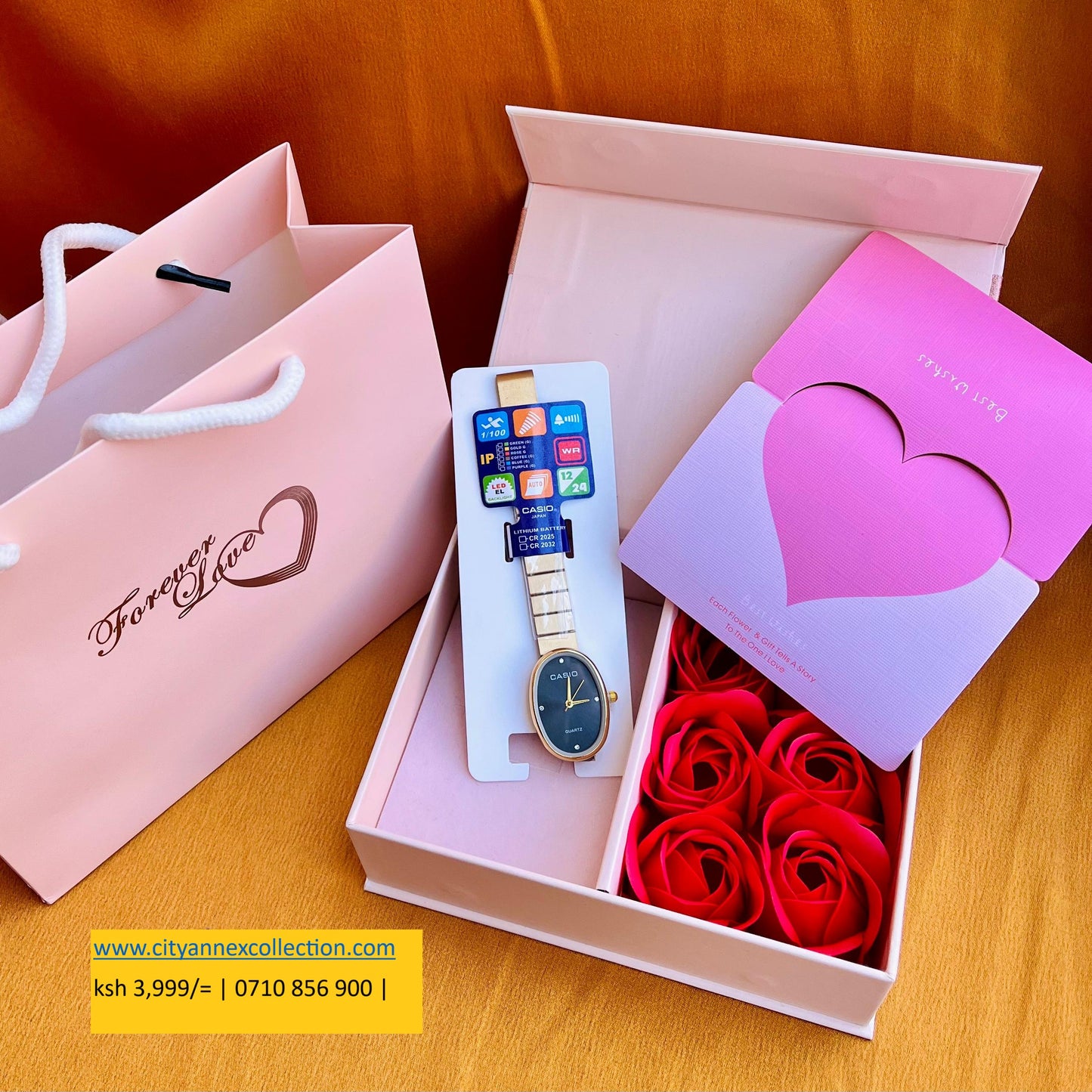 Ladys Valentine’s Casio gift set