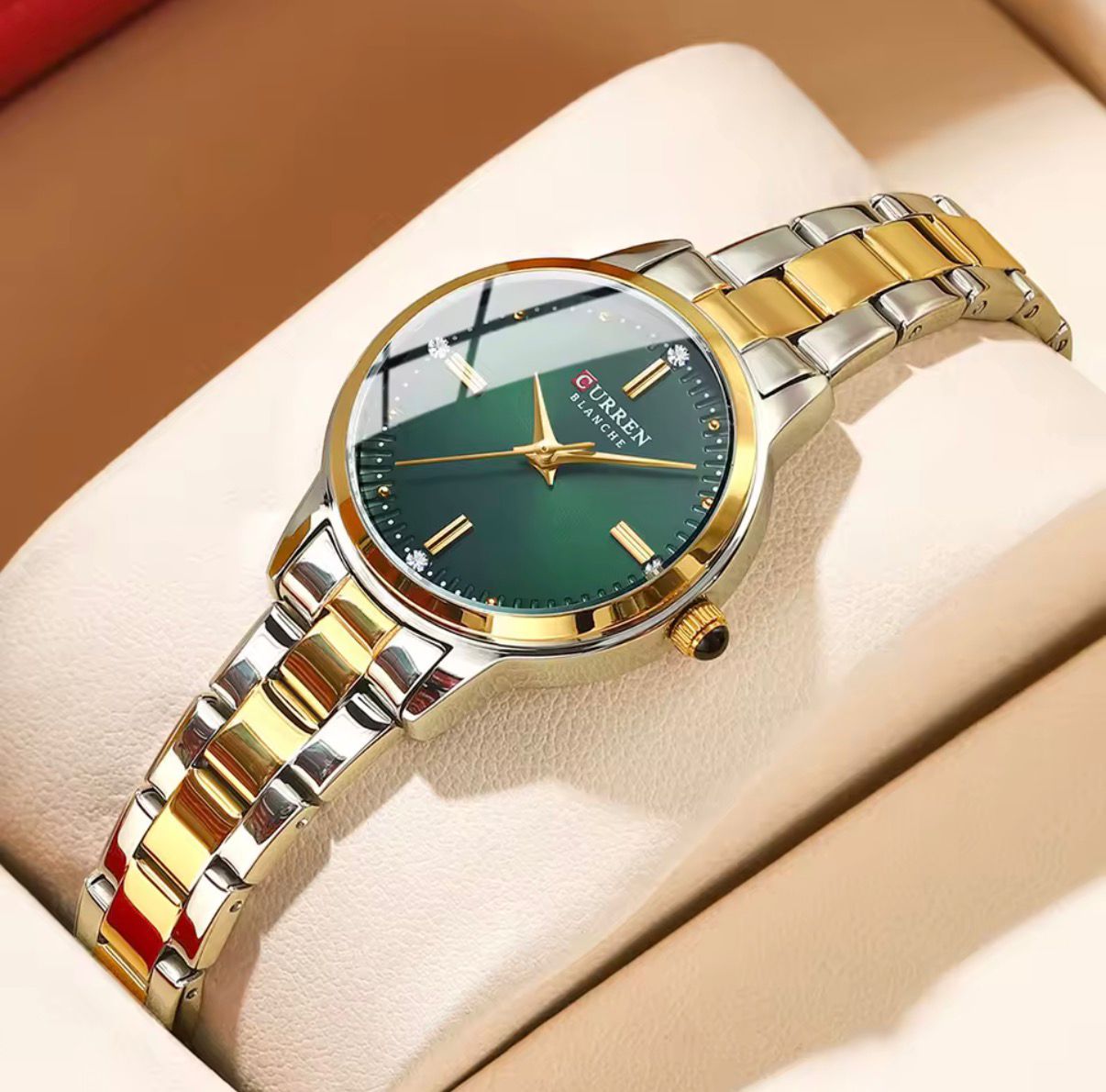curren chronograph watch collection  8363 8418 and lady's watch 9094 quartz water resistant