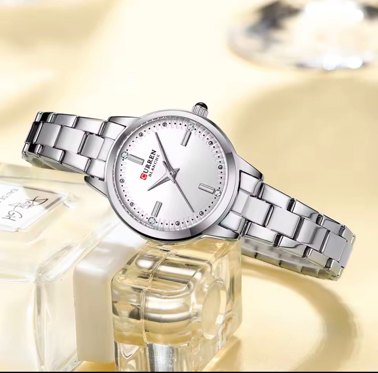 curren chronograph watch collection  8363 8418 and lady's watch 9094 quartz water resistant
