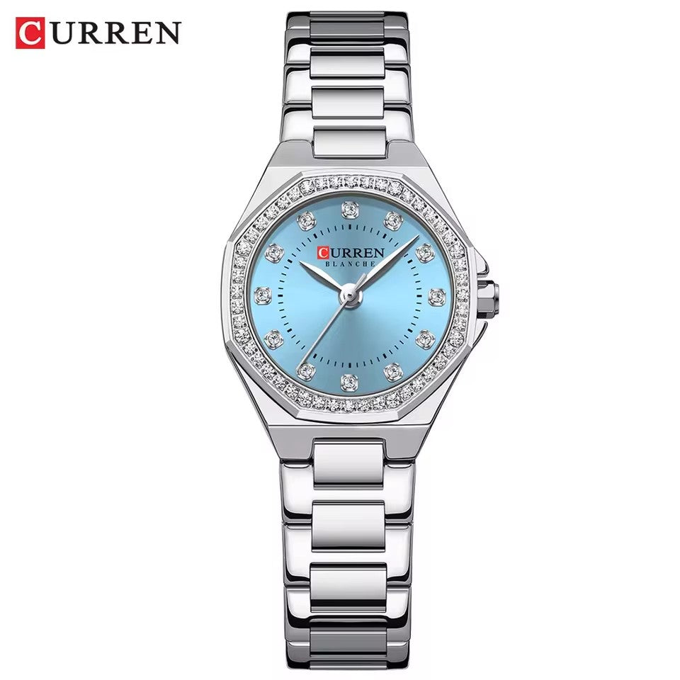 CURREN 9100 New Women's Watches Elegant Fashion Original Quartz Watch for Ladies Waterproof Stainless Steel Casual Ladies Watch 9100