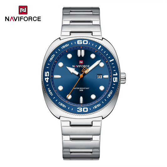 NAVIFORCE 9250 Luxury Men's Sport Watches Luxury Stainless Steel Strap 30M Waterproof Date Display Male Quartz Wristwatch