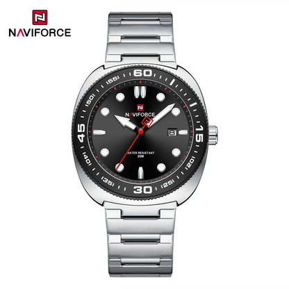 NAVIFORCE 9250 Luxury Men's Sport Watches Luxury Stainless Steel Strap 30M Waterproof Date Display Male Quartz Wristwatch