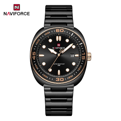 NAVIFORCE 9250 Luxury Men's Sport Watches Luxury Stainless Steel Strap 30M Waterproof Date Display Male Quartz Wristwatch