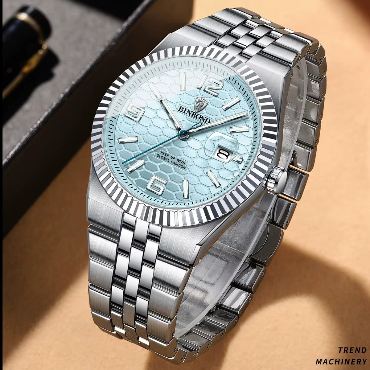 Mens Binbond B8181 and B102 Quartz Water resistant Luminous watch