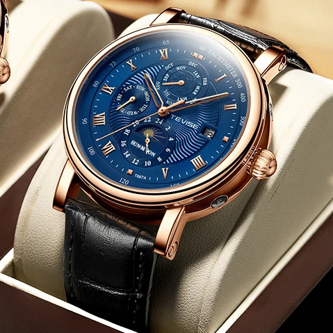 Automatic Tourbillon Mechanical Tevise T867A T612 T9831E Watches For Men