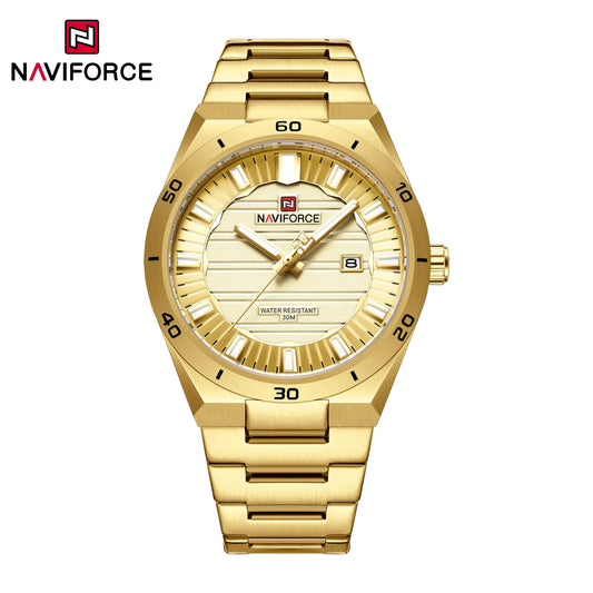 NAVIFORCE 9268 Man Watch Men's Top Brand Luxury Stainless Steel Business Quartz Watches Men Waterproof Luminous Date Wristwatch