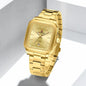 NAVIFORCE 9239 High Quality Men Women Quartz Watch Stainless Steel Strap Casual Square Waterproof Wristwatch