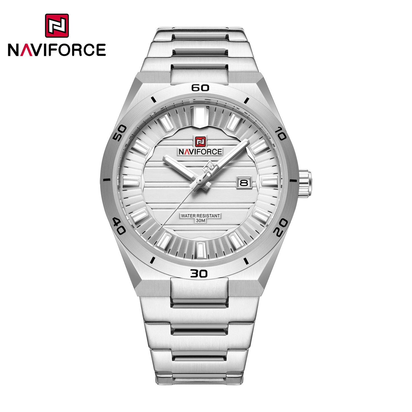 NAVIFORCE 9268 Man Watch Men's Top Brand Luxury Stainless Steel Business Quartz Watches Men Waterproof Luminous Date Wristwatch