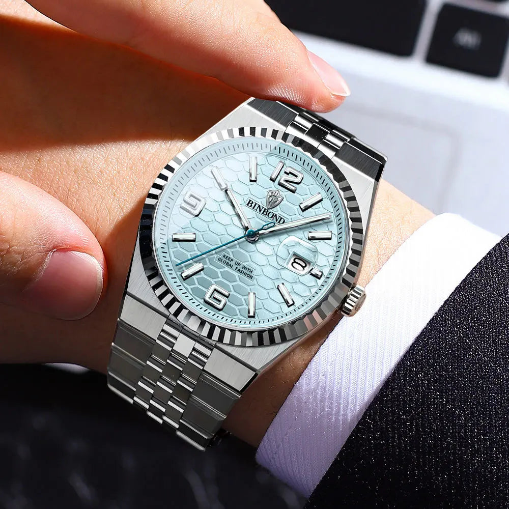 Mens Binbond B8181 and B102 Quartz Water resistant Luminous watch