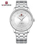 NAVIFORCE 9272 Men's Watch Classic Stainless Steel Strap 3ATM Waterproof Calendar Minimalist Dial Men's Watch