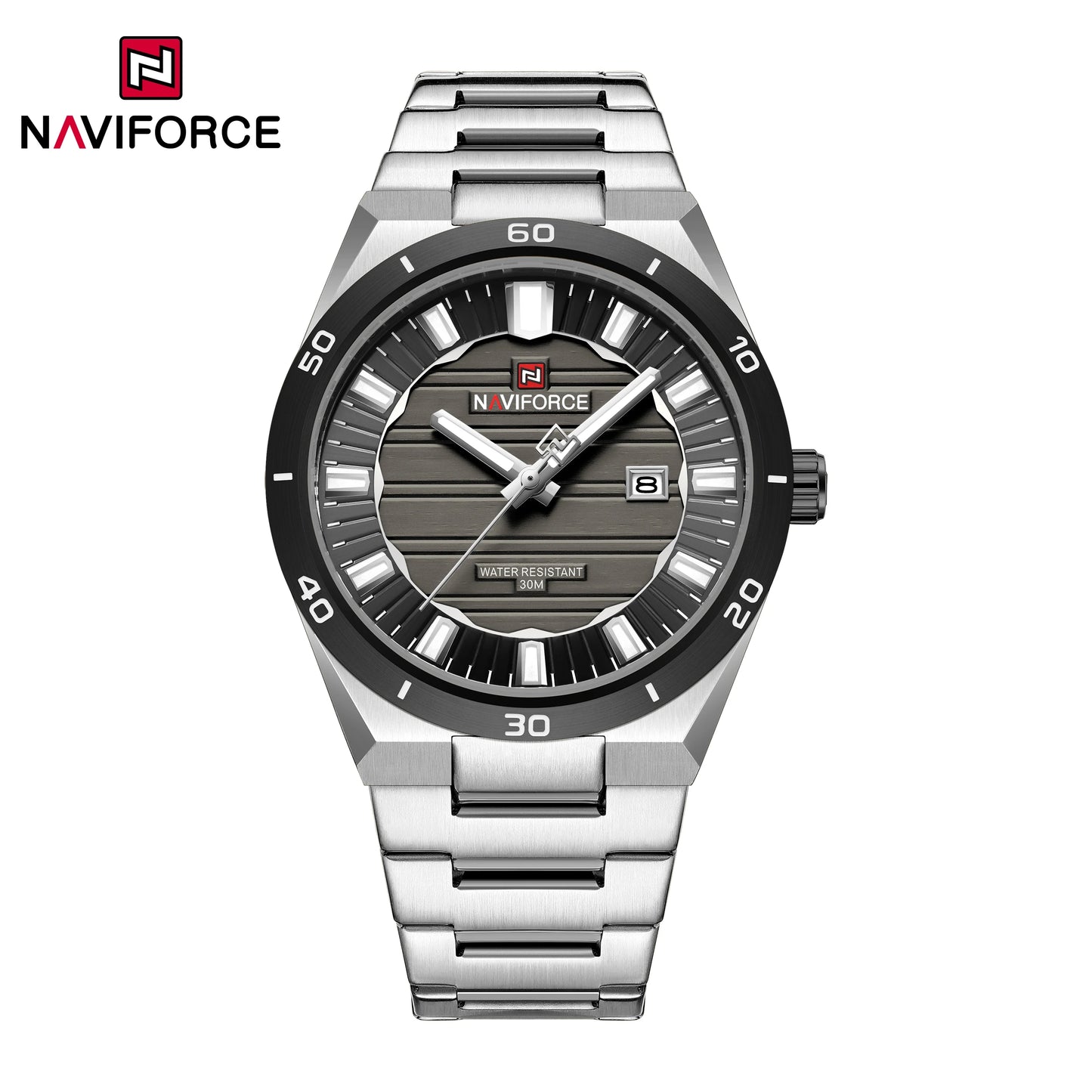 NAVIFORCE 9268 Man Watch Men's Top Brand Luxury Stainless Steel Business Quartz Watches Men Waterproof Luminous Date Wristwatch