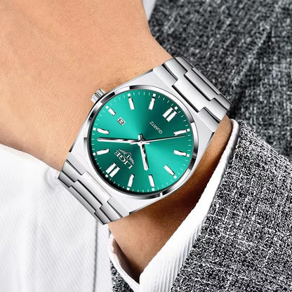 LIGE LG89153 Sports Quartz Watch for Men Dial Waterproof Luminous Business Style Stainless Steel