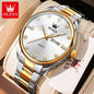 OLEVS 3621 Fashion Simple Multi-function Quartz Stainless Steel Mens Watches Watch Men Auto Date Waterproof Luminous Wristwatch