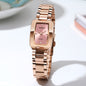 Hot Selling Women's Square SENO S072 Luxury Watches Gold and Rose Gold with High Quality Stainless Steel Band Alloy Case