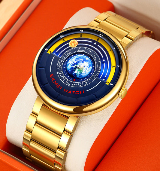 SKMEI Model 2361 3atm Water Resistant Quartz Watch for Business Men  Casual Stainless Steel Band Wrist Watches