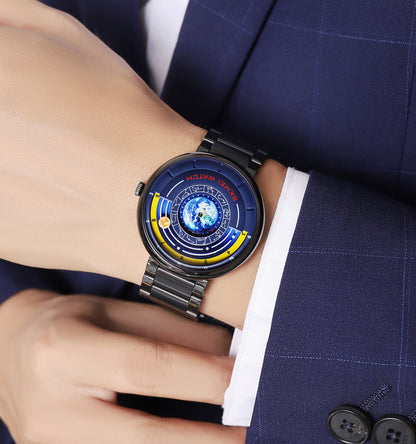 SKMEI Model 2361 3atm Water Resistant Quartz Watch for Business Men  Casual Stainless Steel Band Wrist Watches