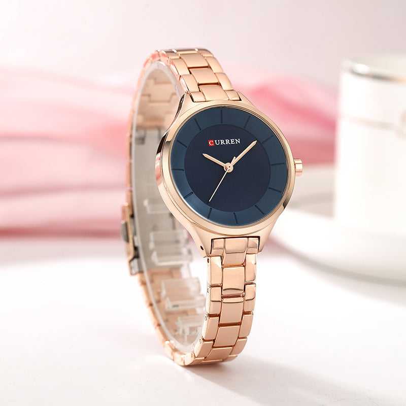 Fashion CURREN 9015 Women's Watch Hot Selling Quartz Watches 3ATM Waterproof High Quality Stainless Steel Band Alloy Case