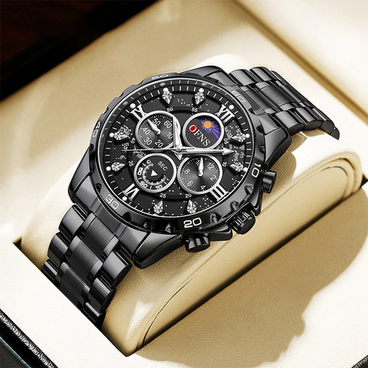 OFNS Hot Selling High Quality Quartz Watch Fashion Trend Business Luminous 30M Waterproof Multifunctional Men Watch (WA122)