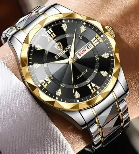 BINBOND 2521 B2521 Fashion Stylish Popular Trend Design Multi-Color Men Quartz Watches Business Stainless Steel Band Wristwatch