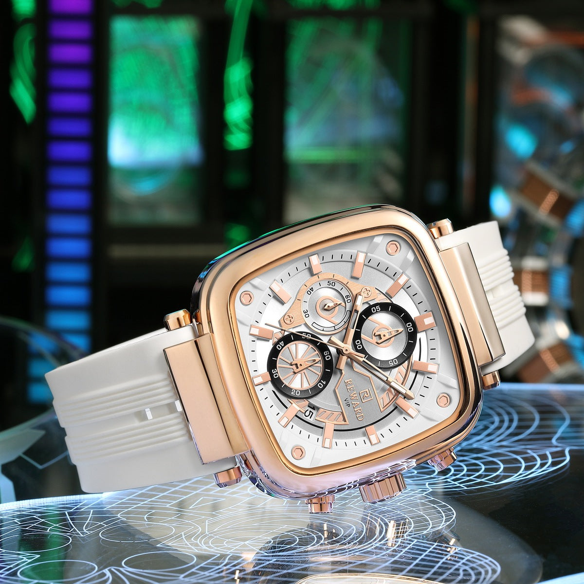 REWARD 831509 Waterproof Luminous Hands Men's Watches Chronograph Fashion Casual Quartz Wristwatch