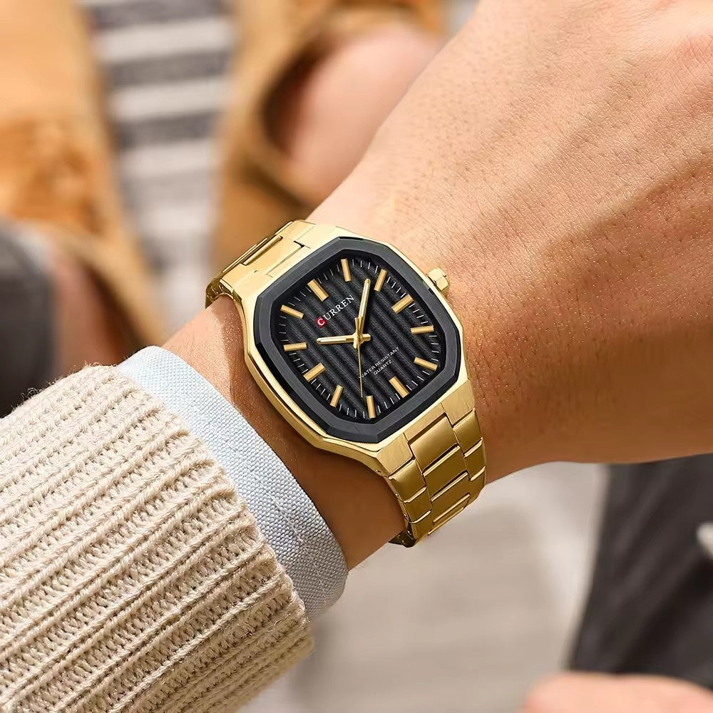 CURREN 8458 Stainless Steel Watches for Mens Creative Fashion Luminous Dial  Clock Male Casual Wristwatches