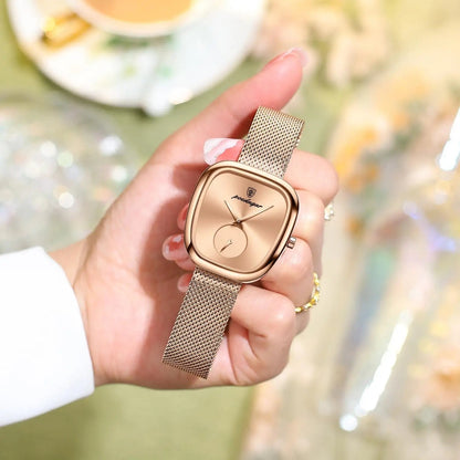 POEDAGAR 783 Waterproof Simple Luminous Hands Watches Leisure Charm Ladies Irregular Shape Dial Fashion Wristwatch for Women's