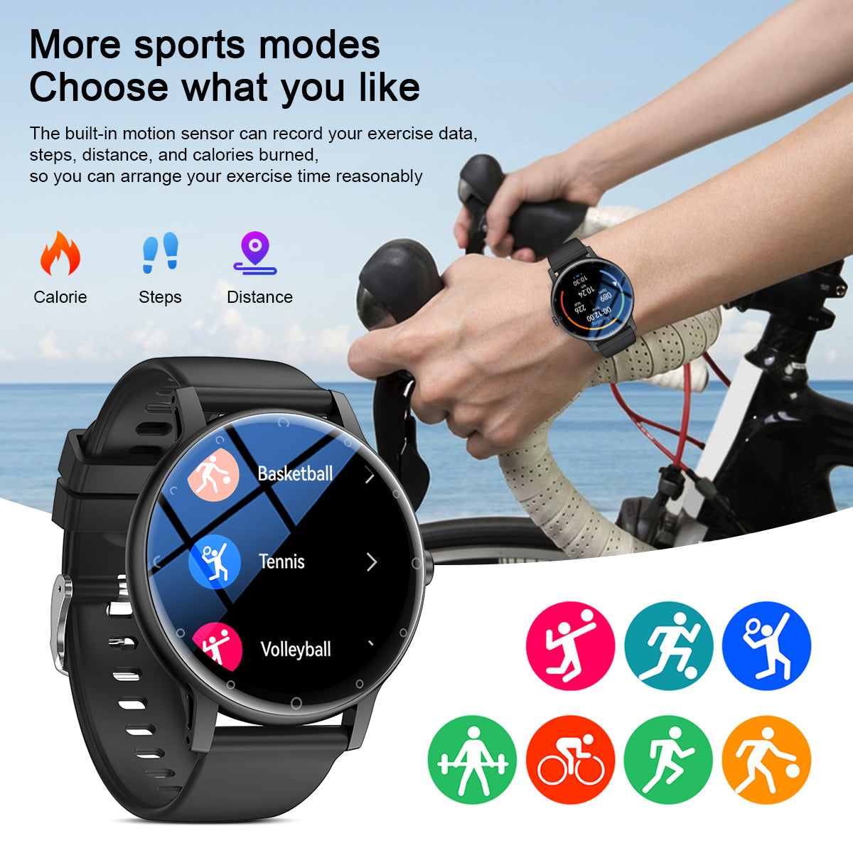 LIGE BW0618 Sport Smart Watch for Men Women Factory Heart Rate Blood Pressure Health Activity Tracker Email IP68 Silicone