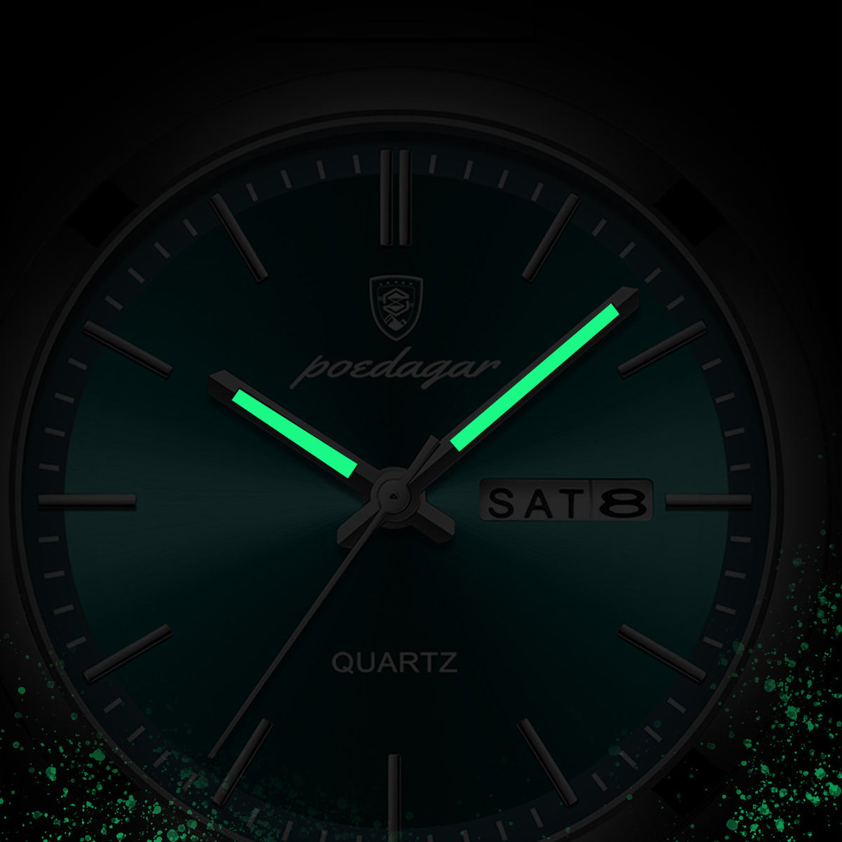 Poedagar 930 Top Brand Luminous Hands Quartz Watch for Men Fashion Business Calendar Wristwatch Luxury Stainless Steel Watches