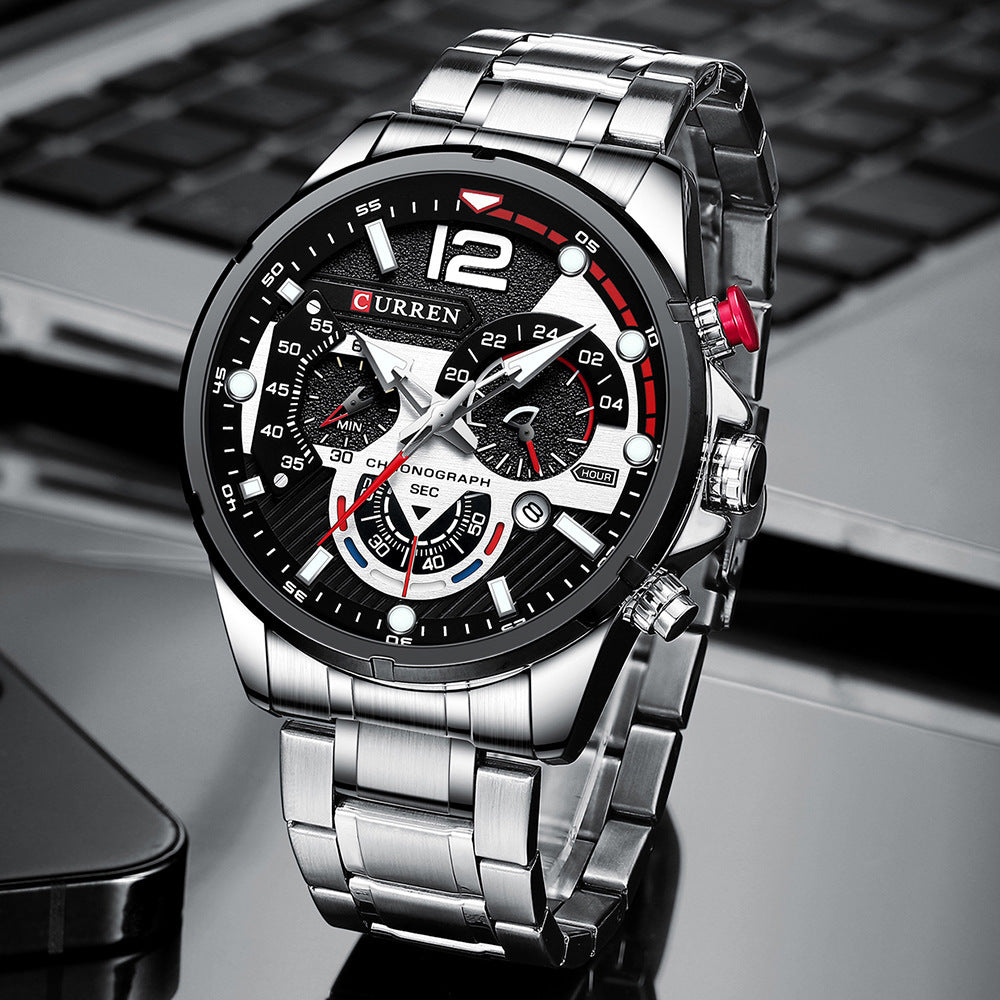CURREN 8395 Luxury Men Watch Fashion Calendar Wristwatch Stainless Steel Band Sport Quartz Watches