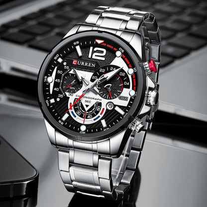 CURREN 8395 Luxury Men Watch Fashion Calendar Wristwatch Stainless Steel Band Sport Quartz Watches