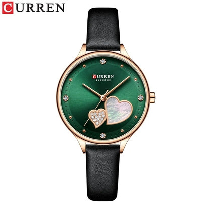 Top Brand new CURREN 9077 Watches for Women Luxury Quartz Wristwatch with Leather Straps Elegant Fashion Female Clock 2026