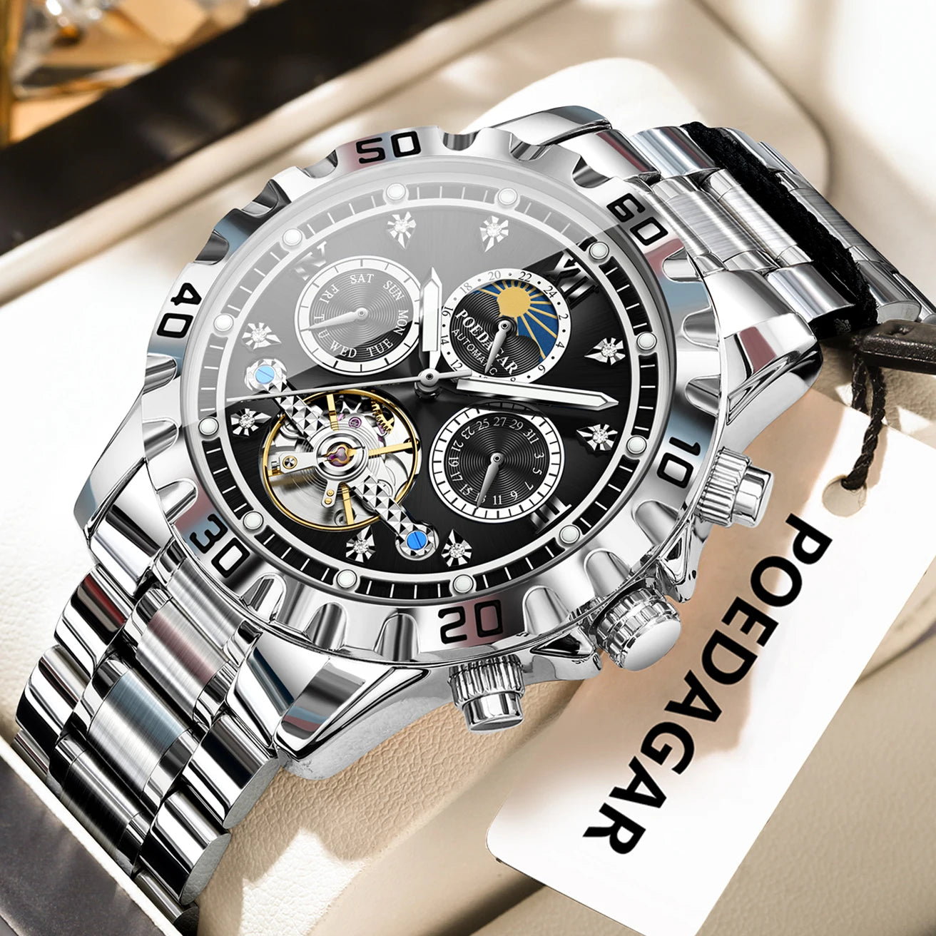 Automatic Mechanical Self Winding Poedagar 1420 Poedagar 1418 Poedagar 1423 Watch For Men