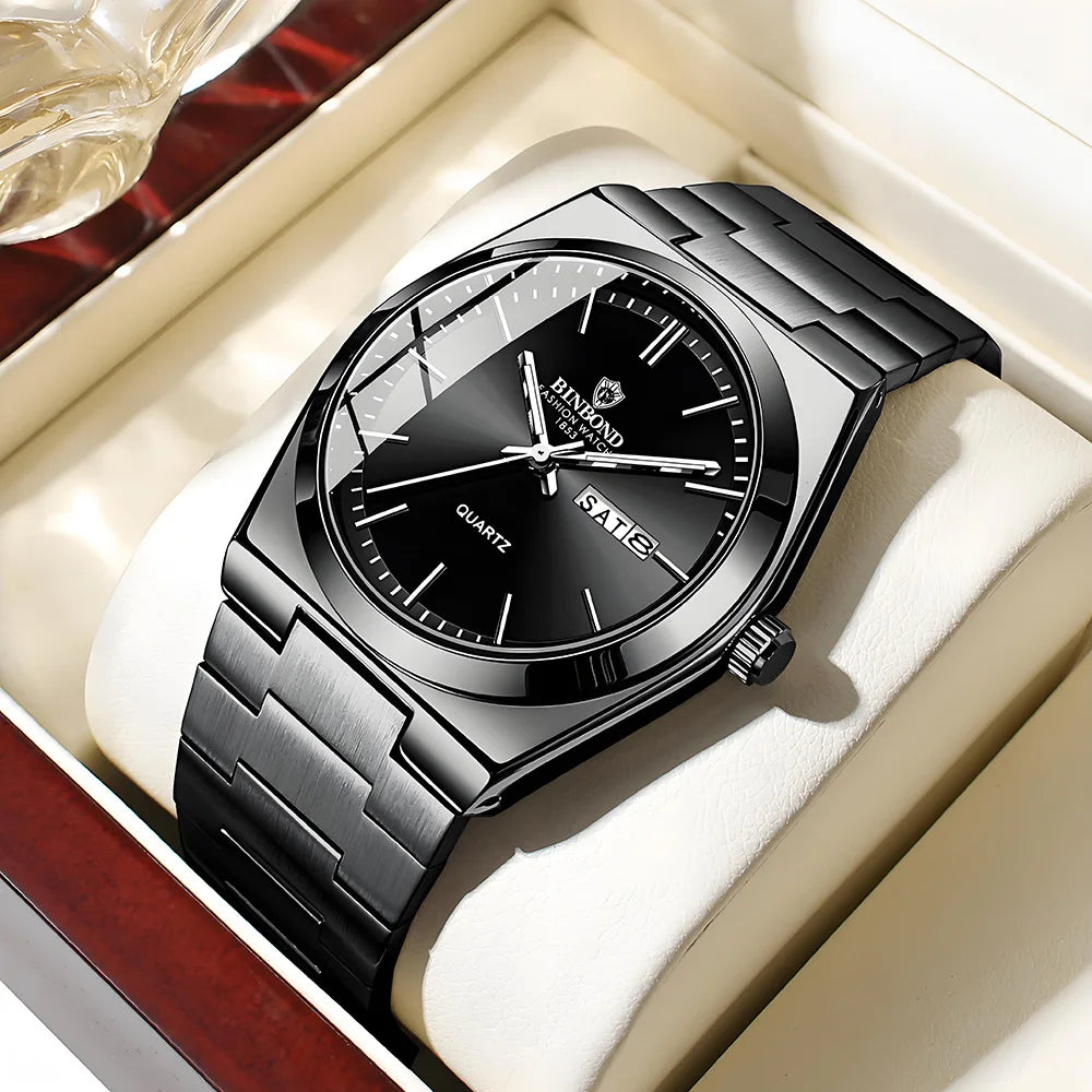 Mens Binbond B8181 and B102 Quartz Water resistant Luminous watch