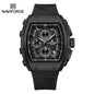 NAVIFORCE 8070 Men Quartz Wristwatch Luxury Chronograph Casual Clock Sport Waterproof Multifunctional Watch Silicone Strap