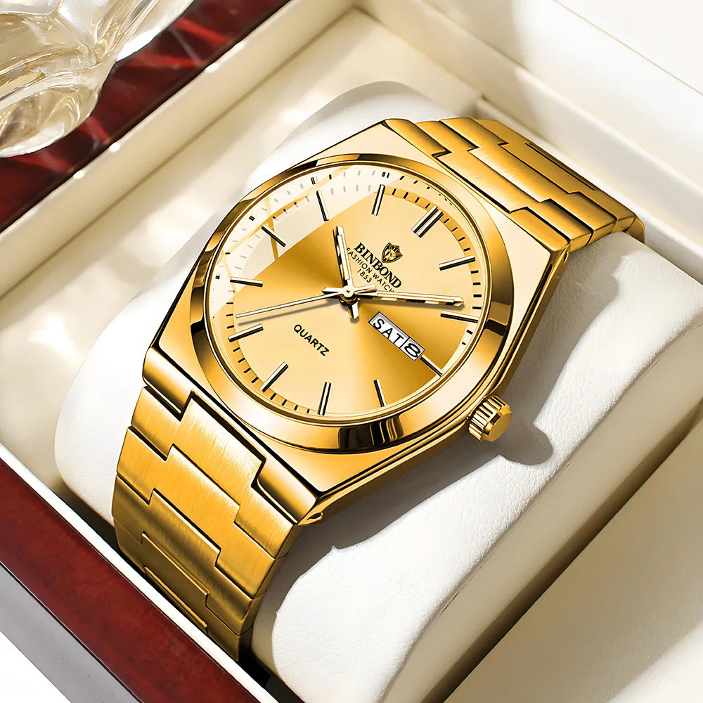 Mens Binbond B8181 and B102 Quartz Water resistant Luminous watch