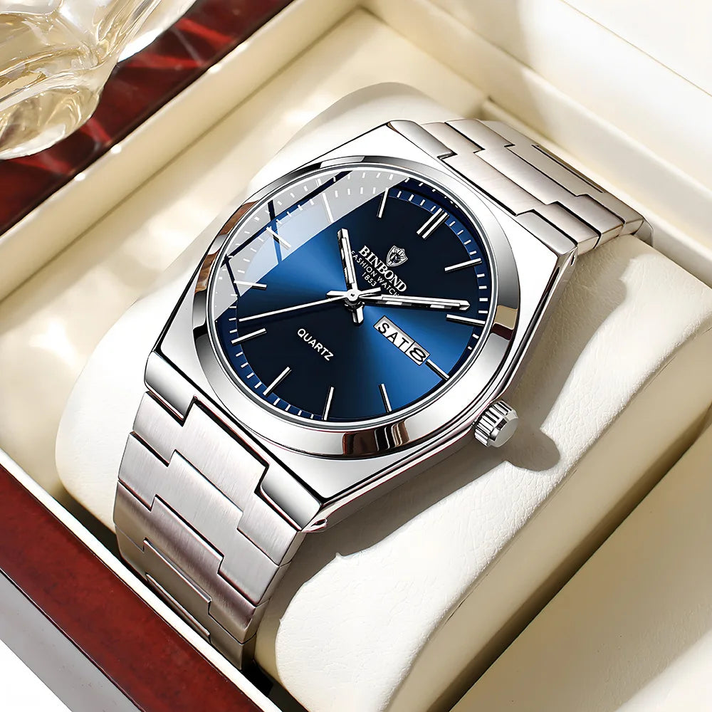 Mens Binbond B8181 and B102 Quartz Water resistant Luminous watch